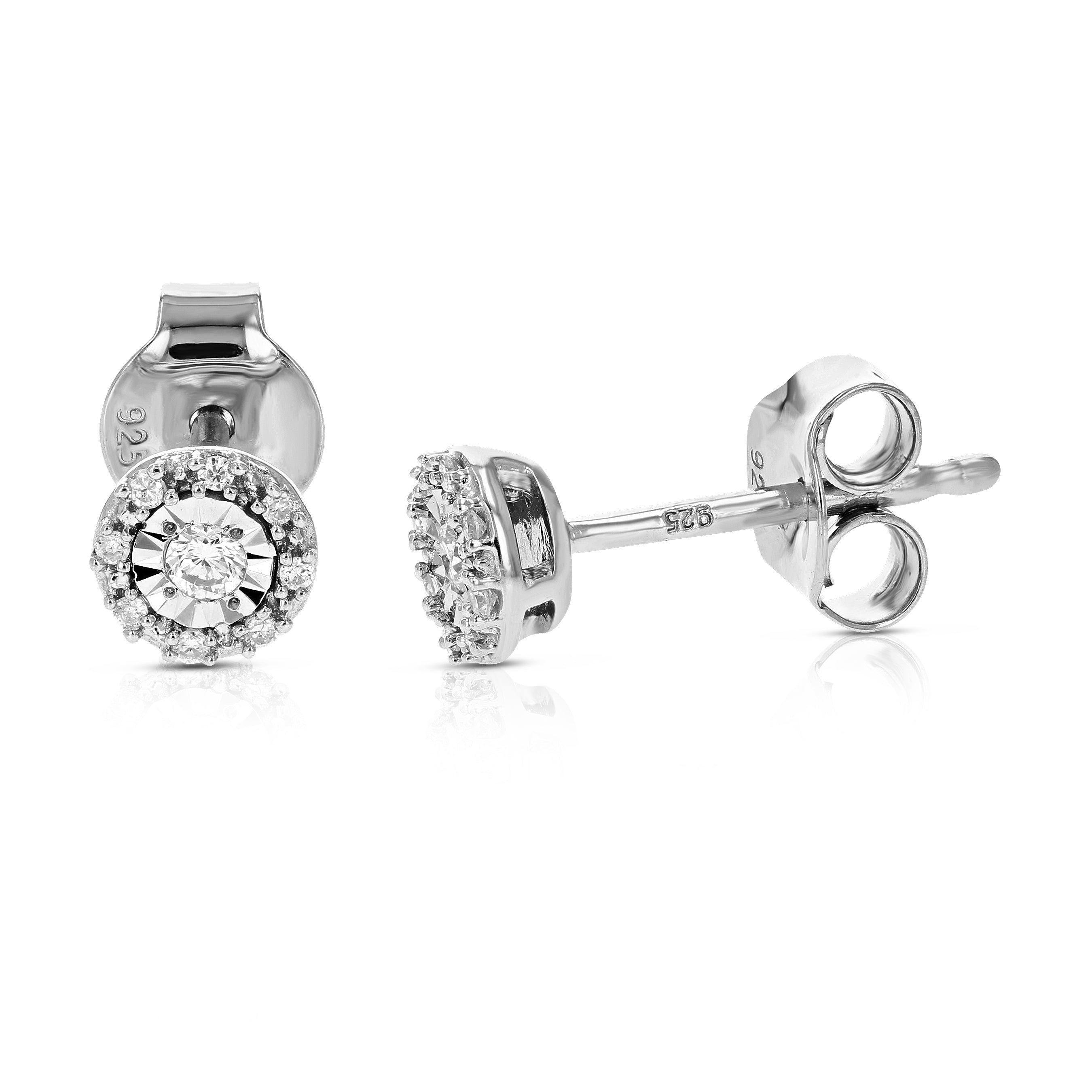 Buy 1/10 CTTW Real Diamond Earrings