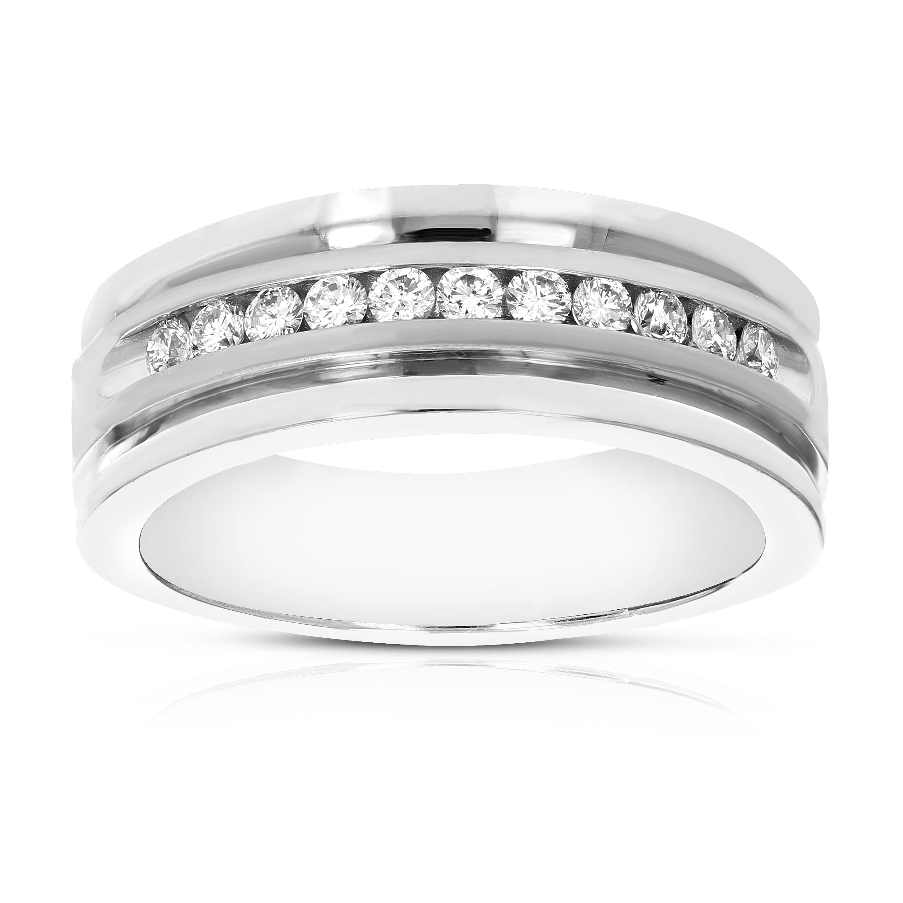 New with store tags wedding white gold 1/4 carat diamond band