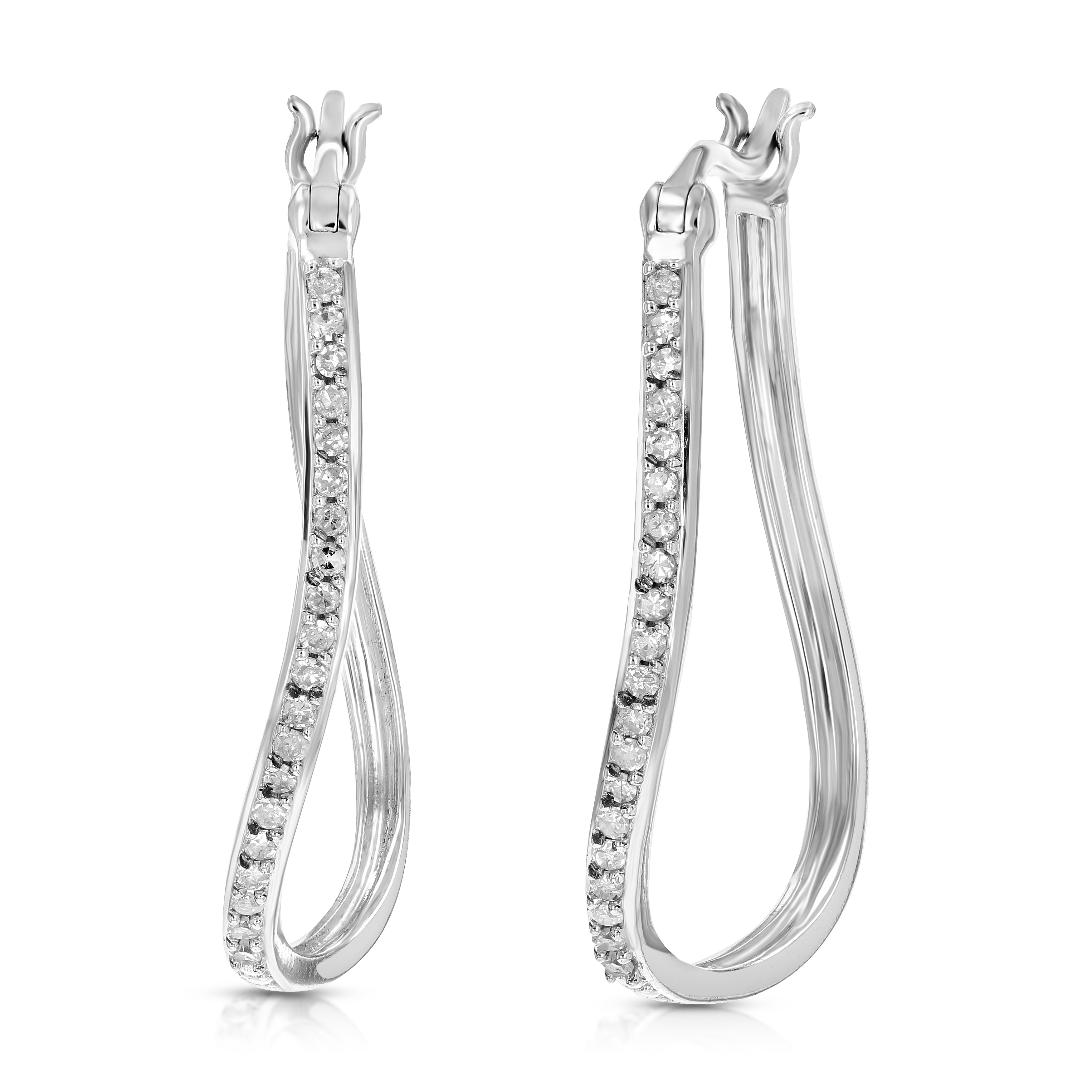 Diamond Hoop Earrings