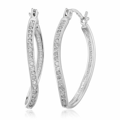 Diamond Hoop Earrings