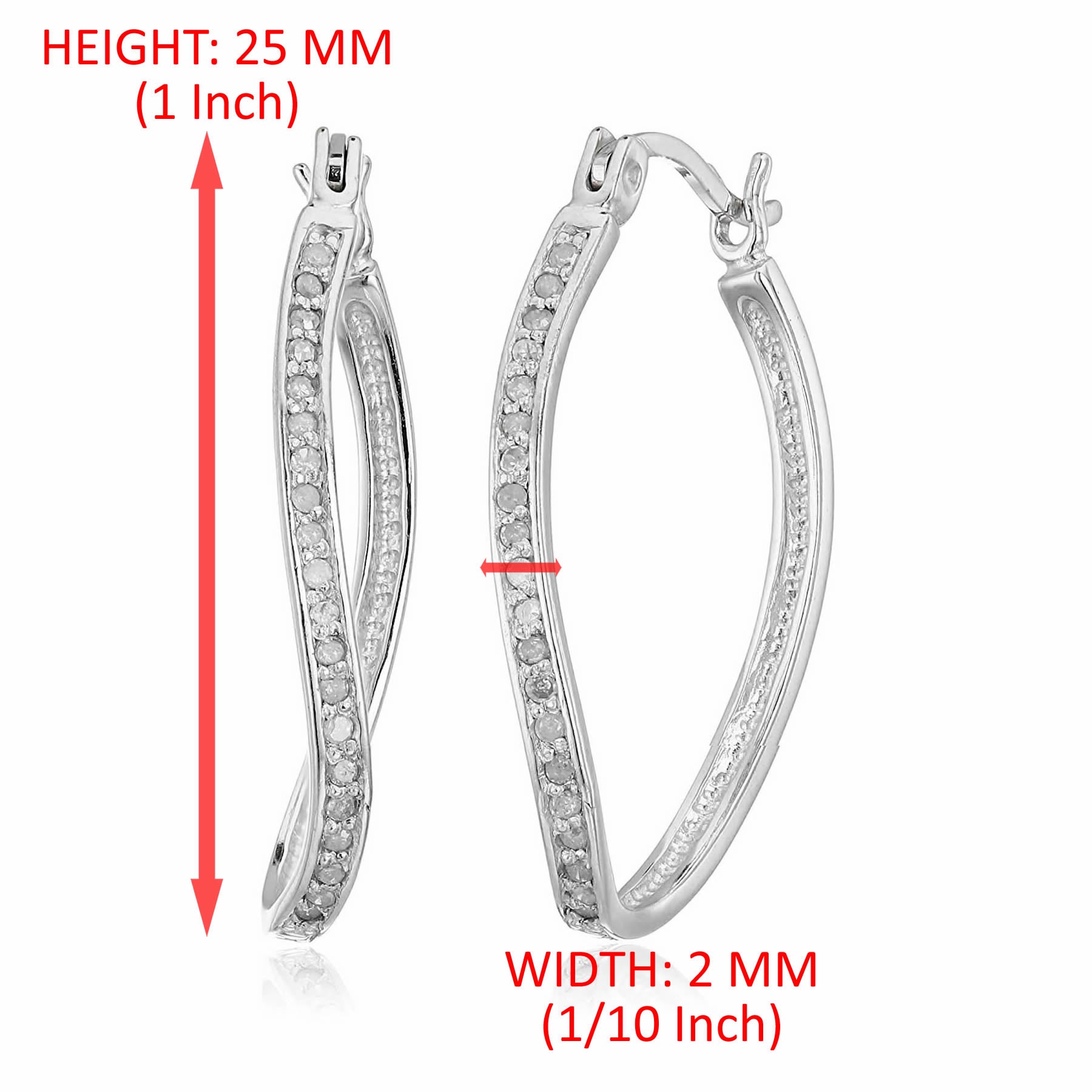 Diamond Hoop Earrings