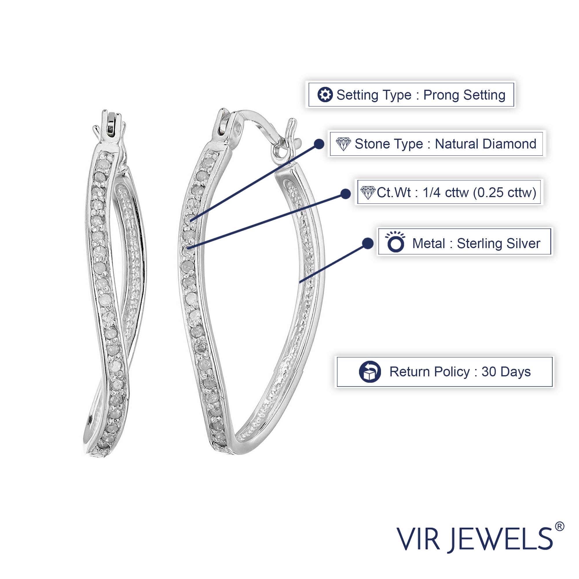 Diamond Hoop Earrings