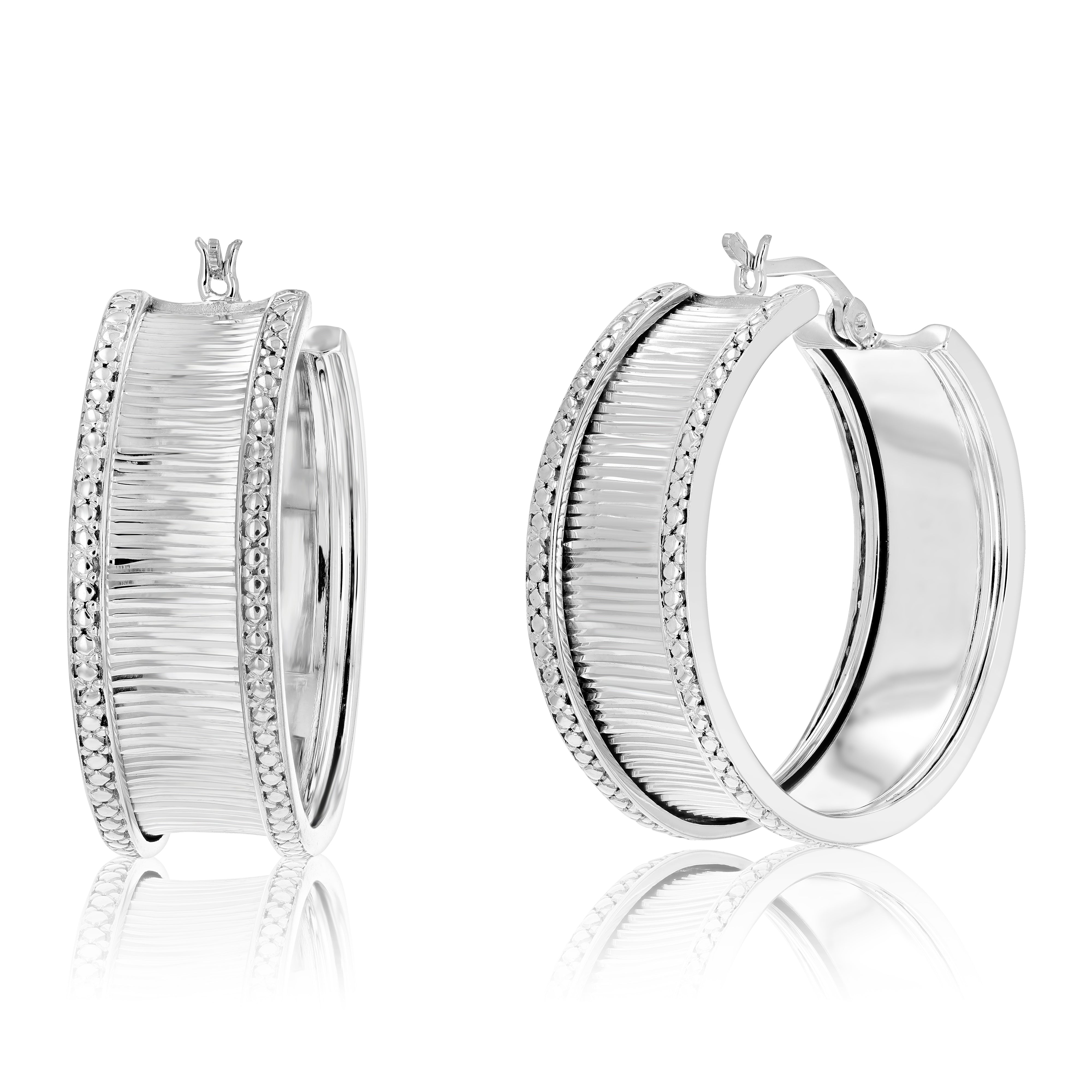 Fashion Diamond Hoop Earrings