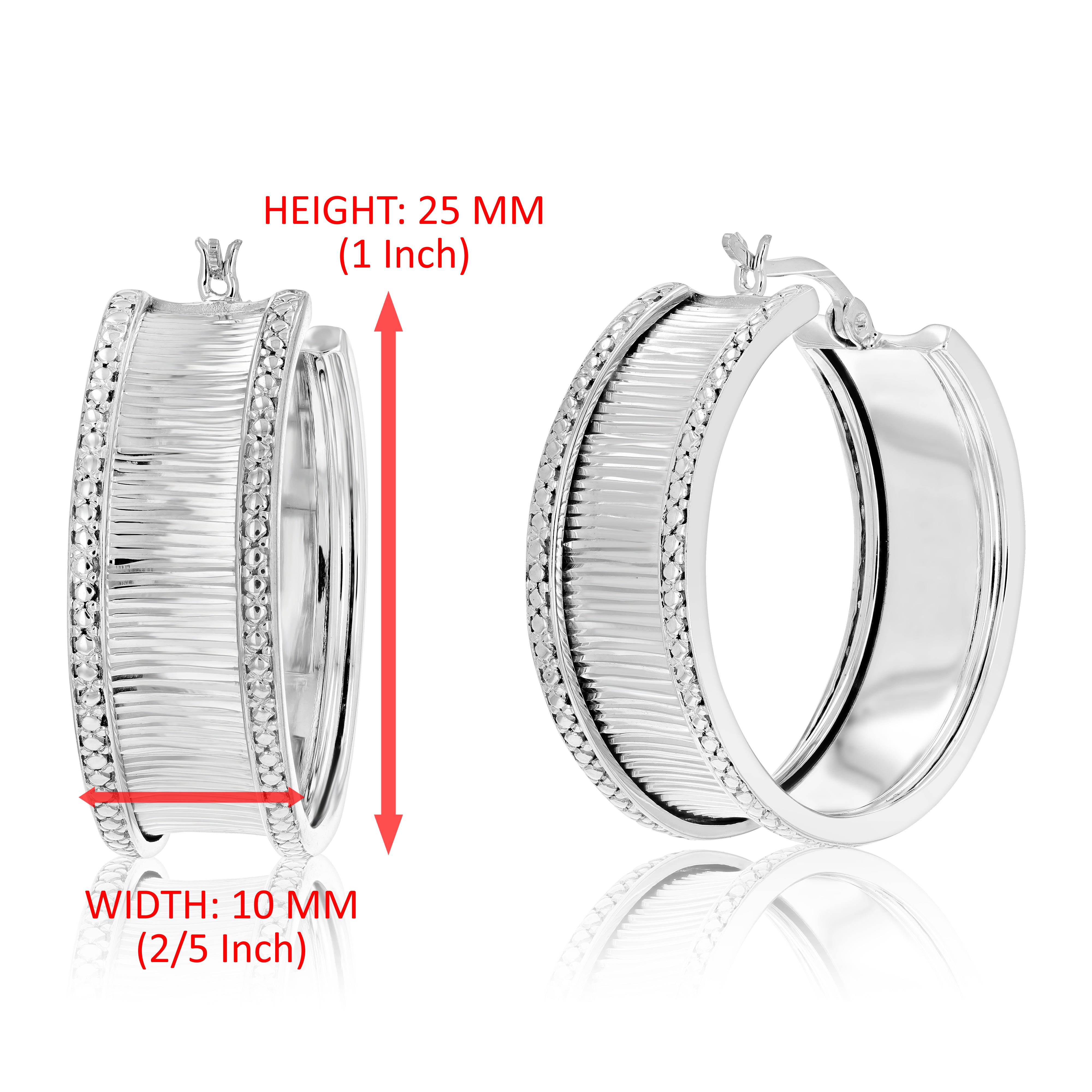 Fashion Diamond Hoop Earrings