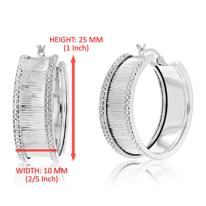 Fashion Diamond Hoop Earrings