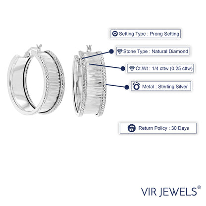 Fashion Diamond Hoop Earrings