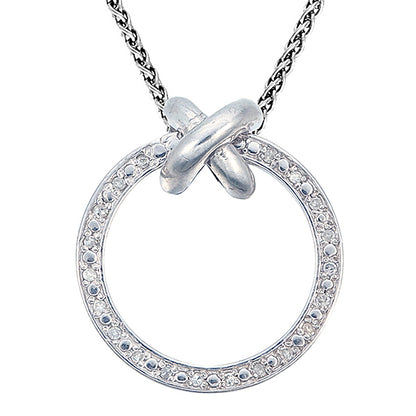 Circle Knot Diamond Pendant