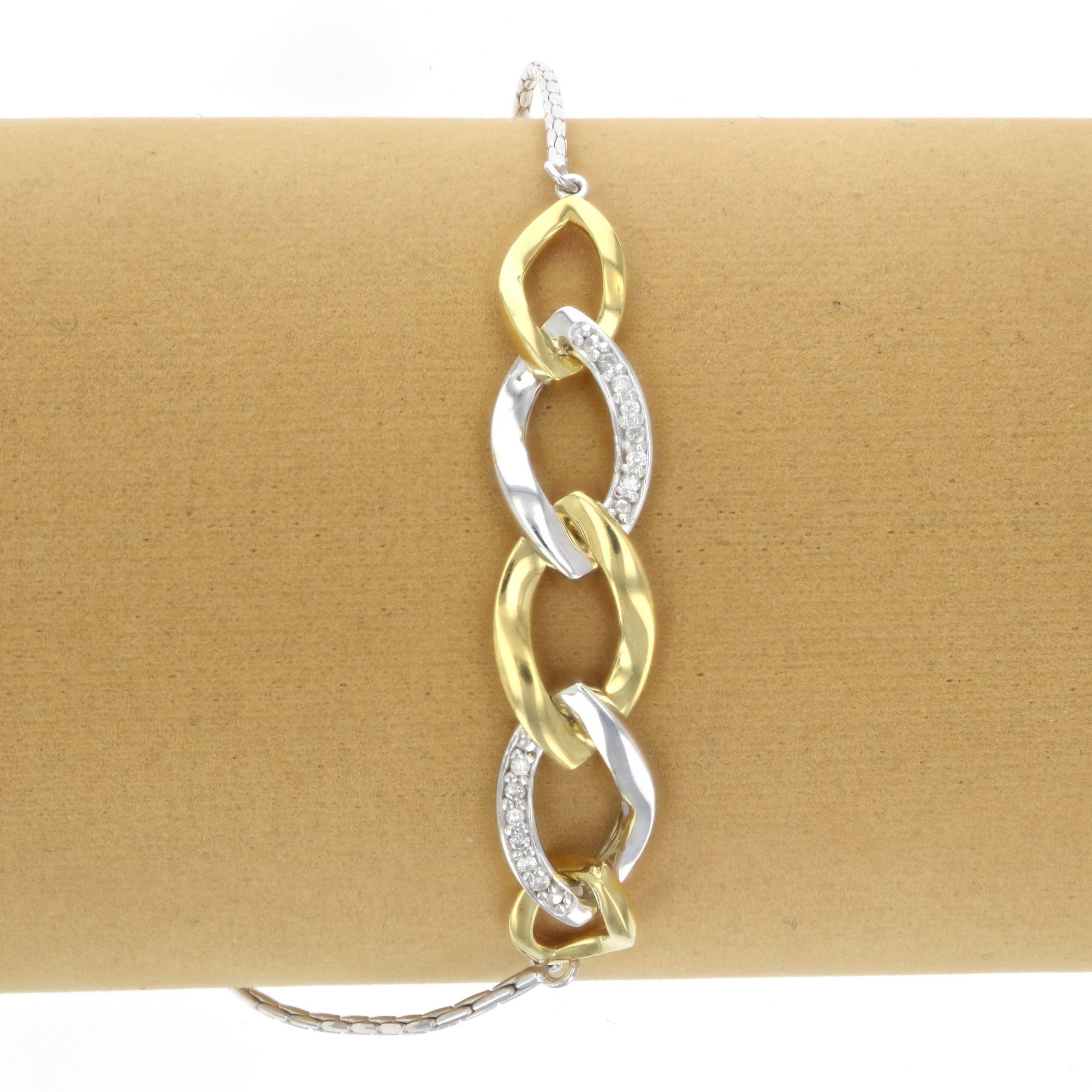 Beaded Chain Diamond Bolo Bracelet