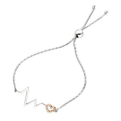 Heartbeat Diamond Bolo Bracelet