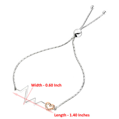 Heartbeat Diamond Bolo Bracelet