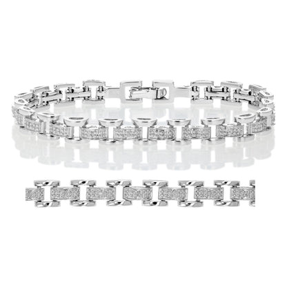 Rail Block Diamond Bracelet