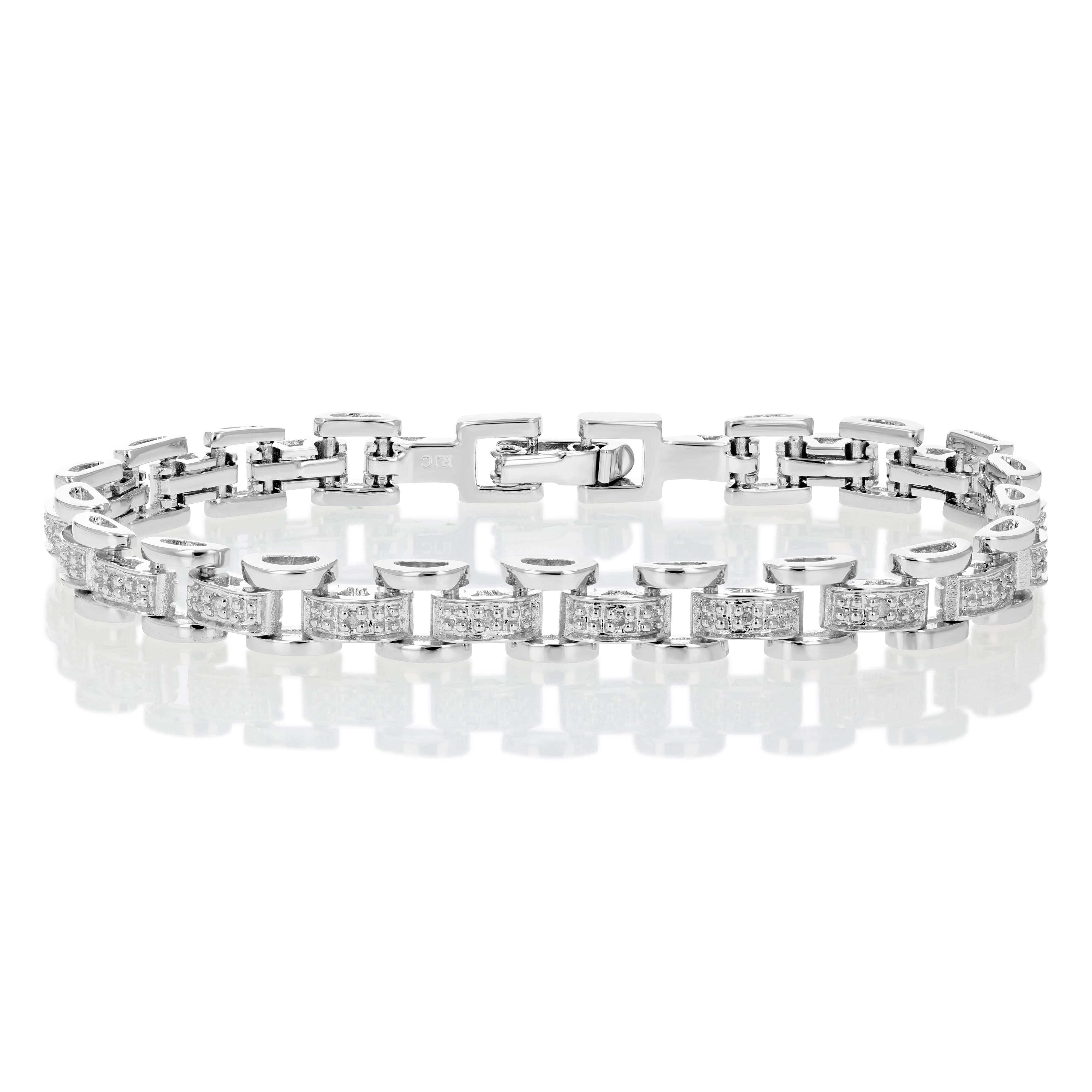 Rail Block Diamond Bracelet