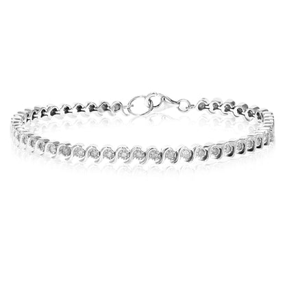 S Link Diamond Tennis Bracelet