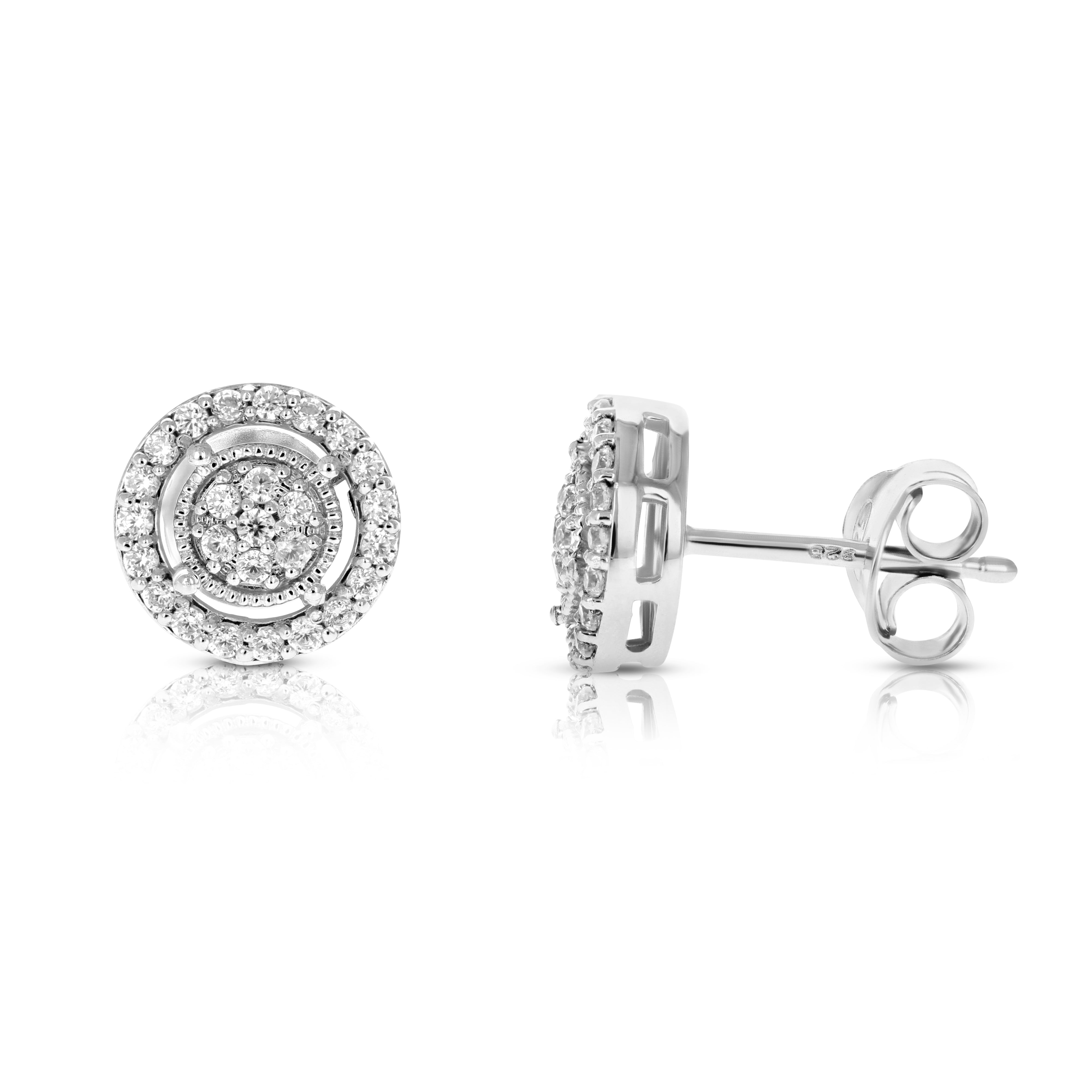 Diamond Stud Composite Earrings