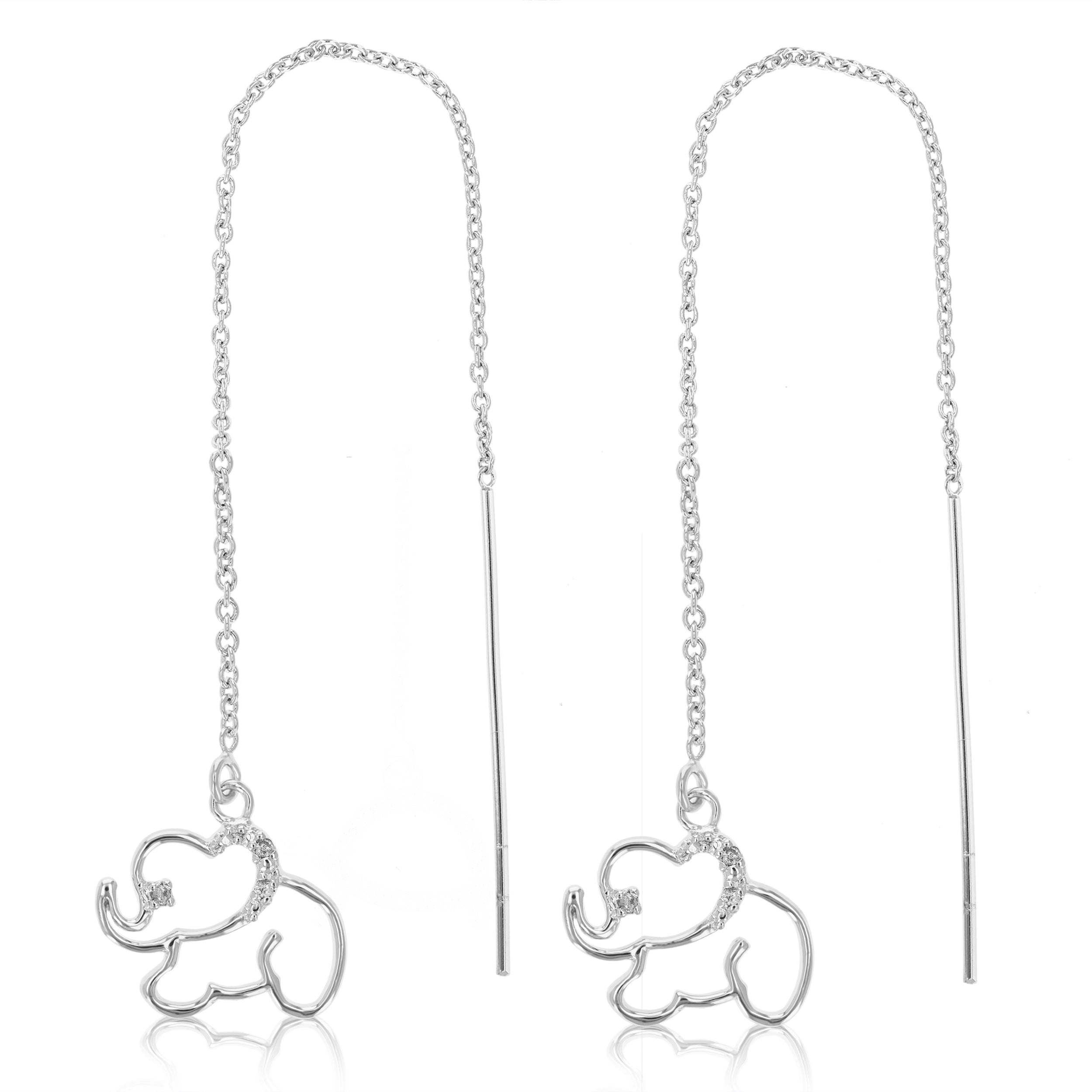 Diamond Threaded Animal Earrings