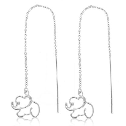 Diamond Threaded Animal Earrings