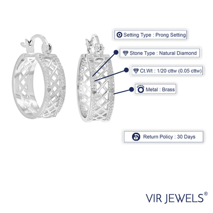 Fashion Diamond Hoop Earrings