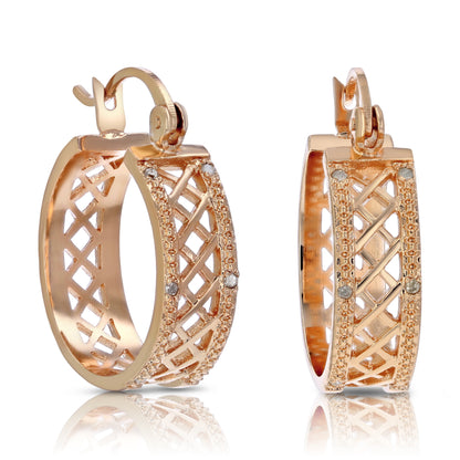 Fashion Diamond Hoop Earrings