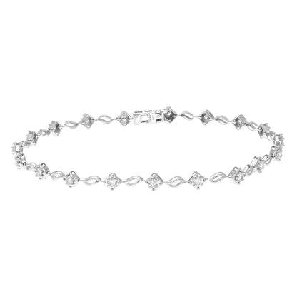 Round Leaf Tennis Bracelet