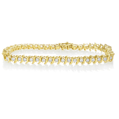 Diamond S Link Tennis Bracelet