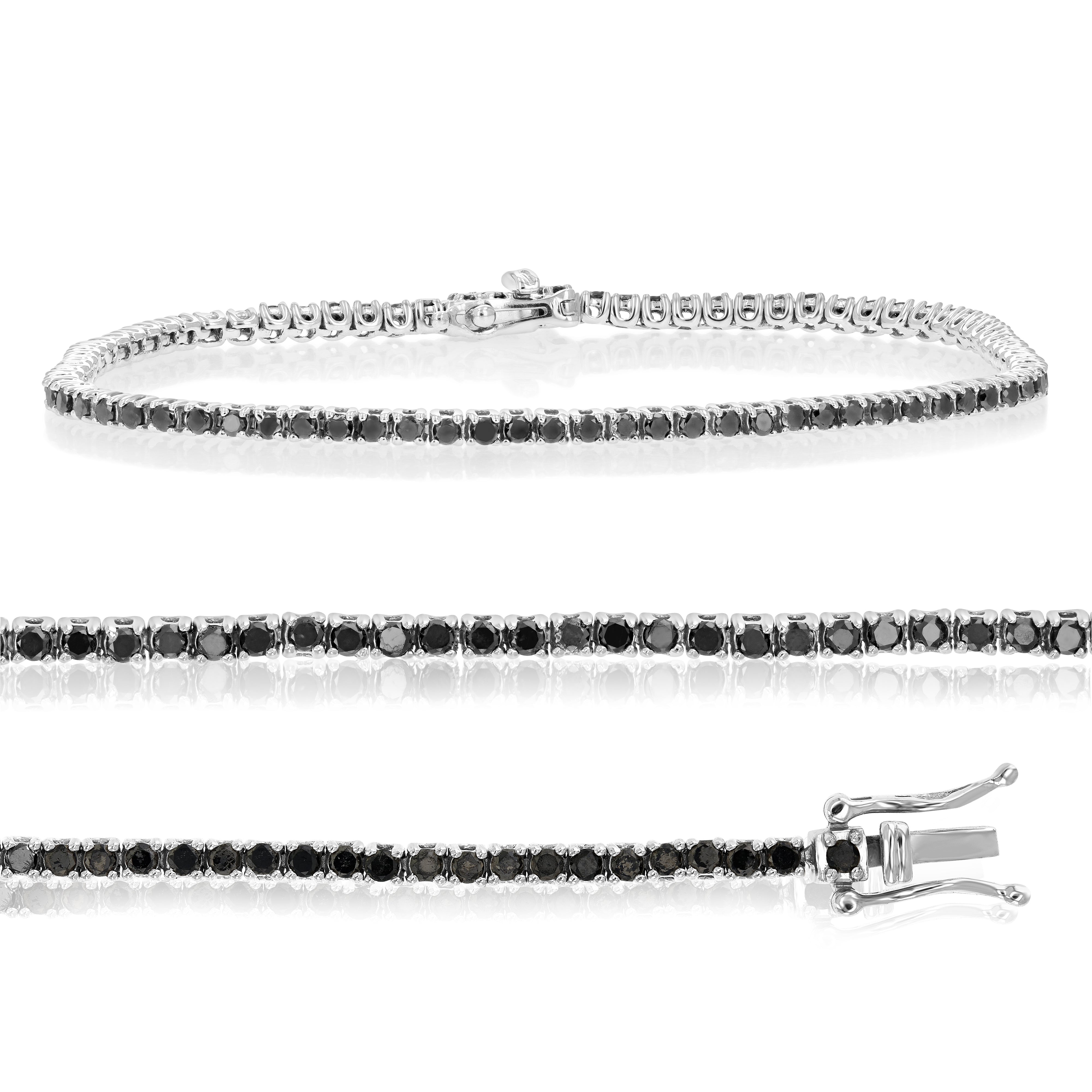 Black Small Diamond Tennis Bracelet