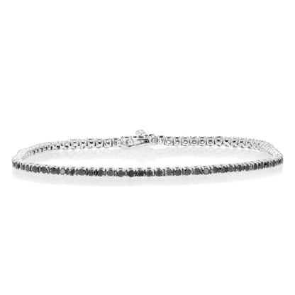 Black Small Diamond Tennis Bracelet