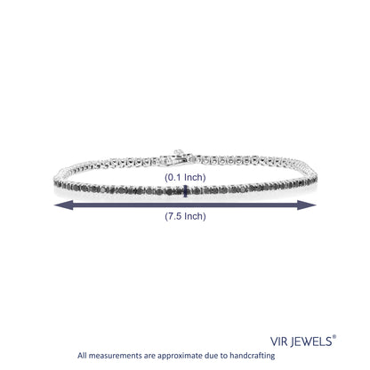 Black Small Diamond Tennis Bracelet