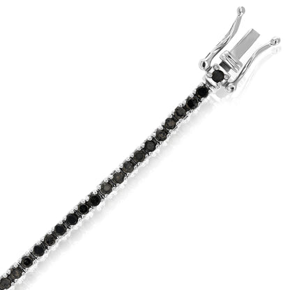 Black Small Diamond Tennis Bracelet