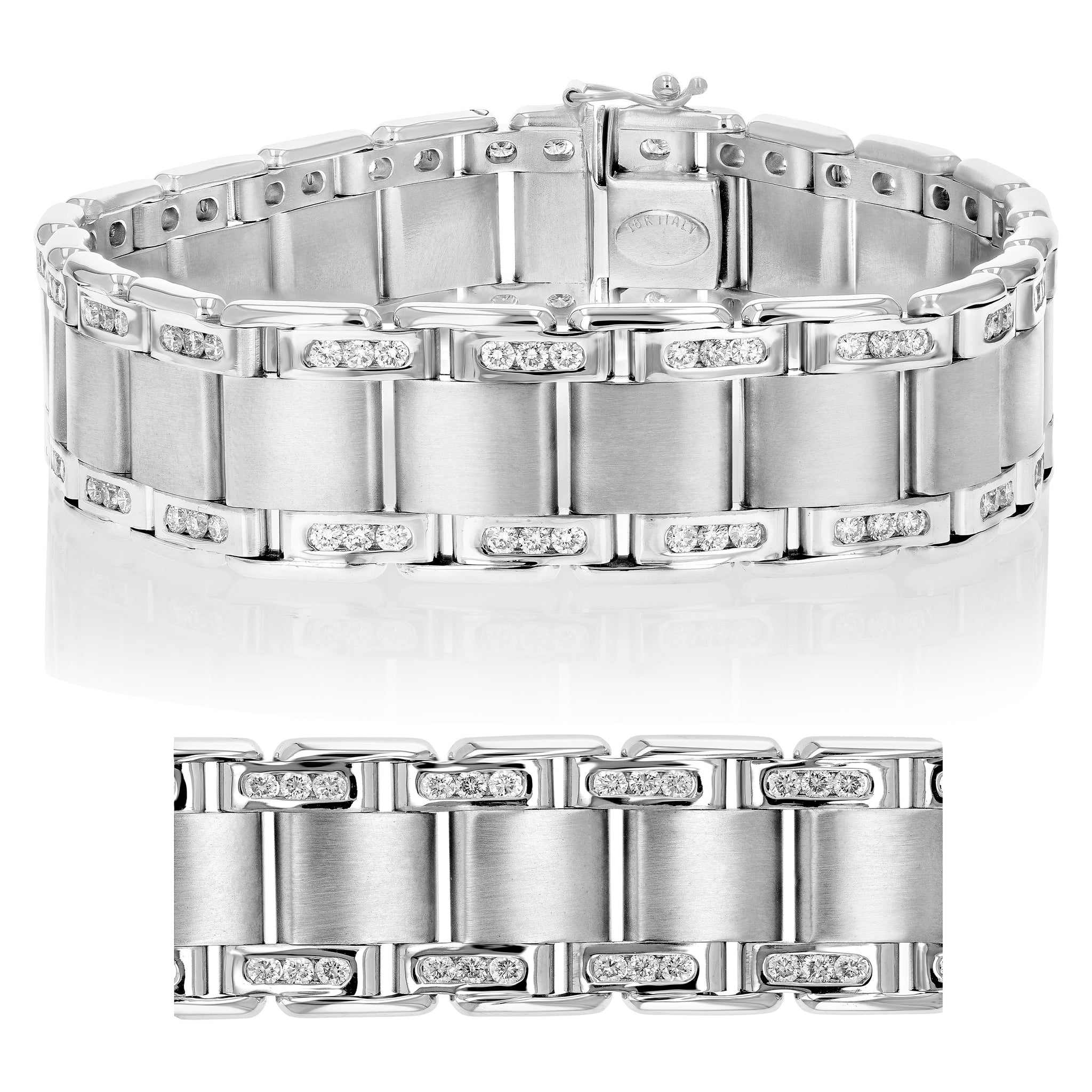 10kt Yellow Gold Men's Diamond Link Bracelet - 1 Cttw – Splendid Jewellery