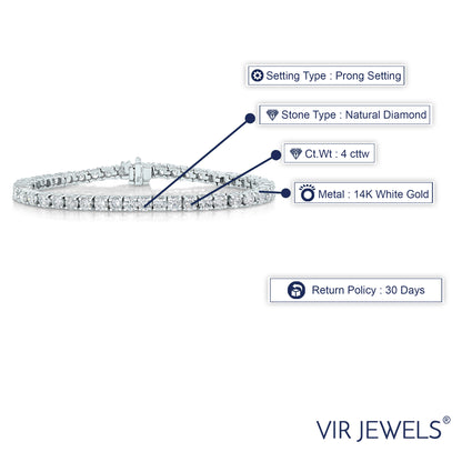 Prong Diamond Tennis Bracelet