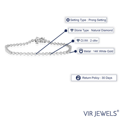 Four Prong Diamond Bracelet