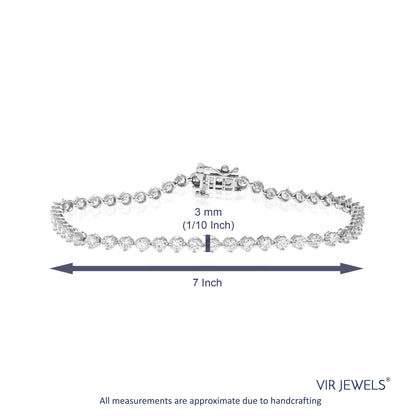 Four Prong Diamond Bracelet