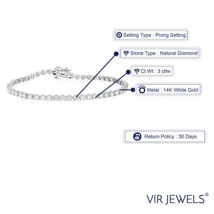 Round Tennis Diamond Bracelet