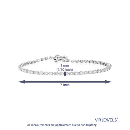 Round Tennis Diamond Bracelet