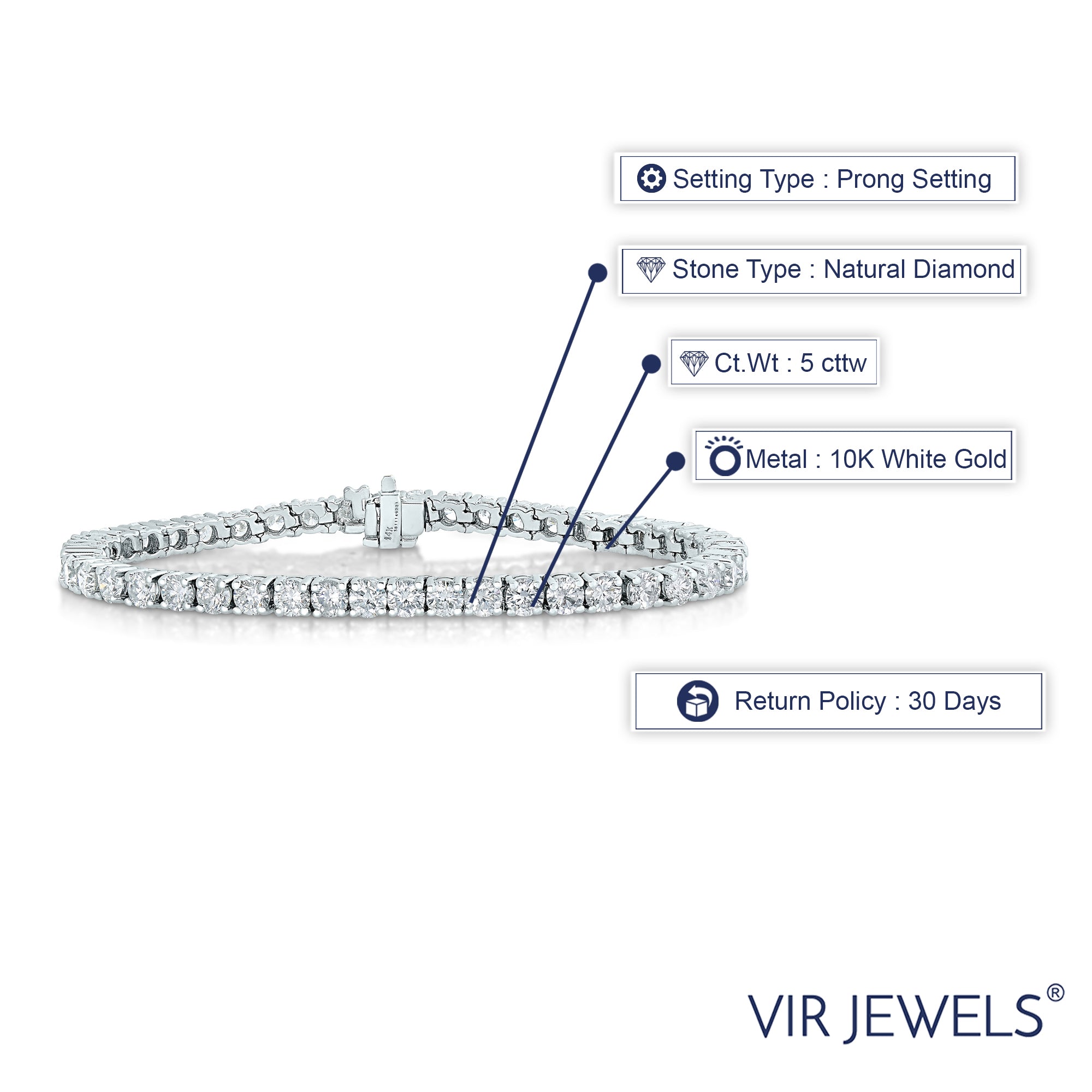 Classic Round Diamond Bracelet