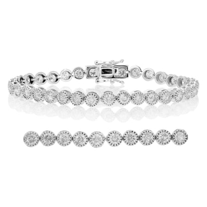 Classic Milgrain Tennis Bracelet