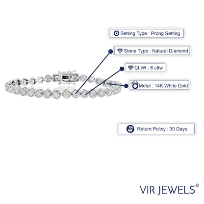 Classic Milgrain Tennis Bracelet