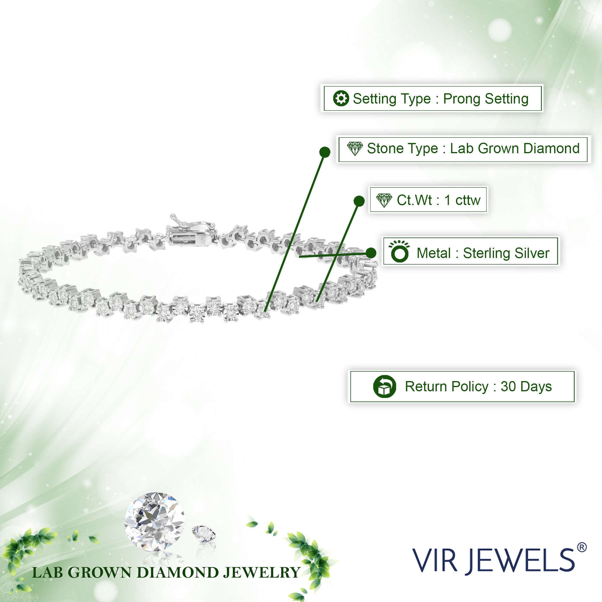 Round Diamond Tennis Bracelet