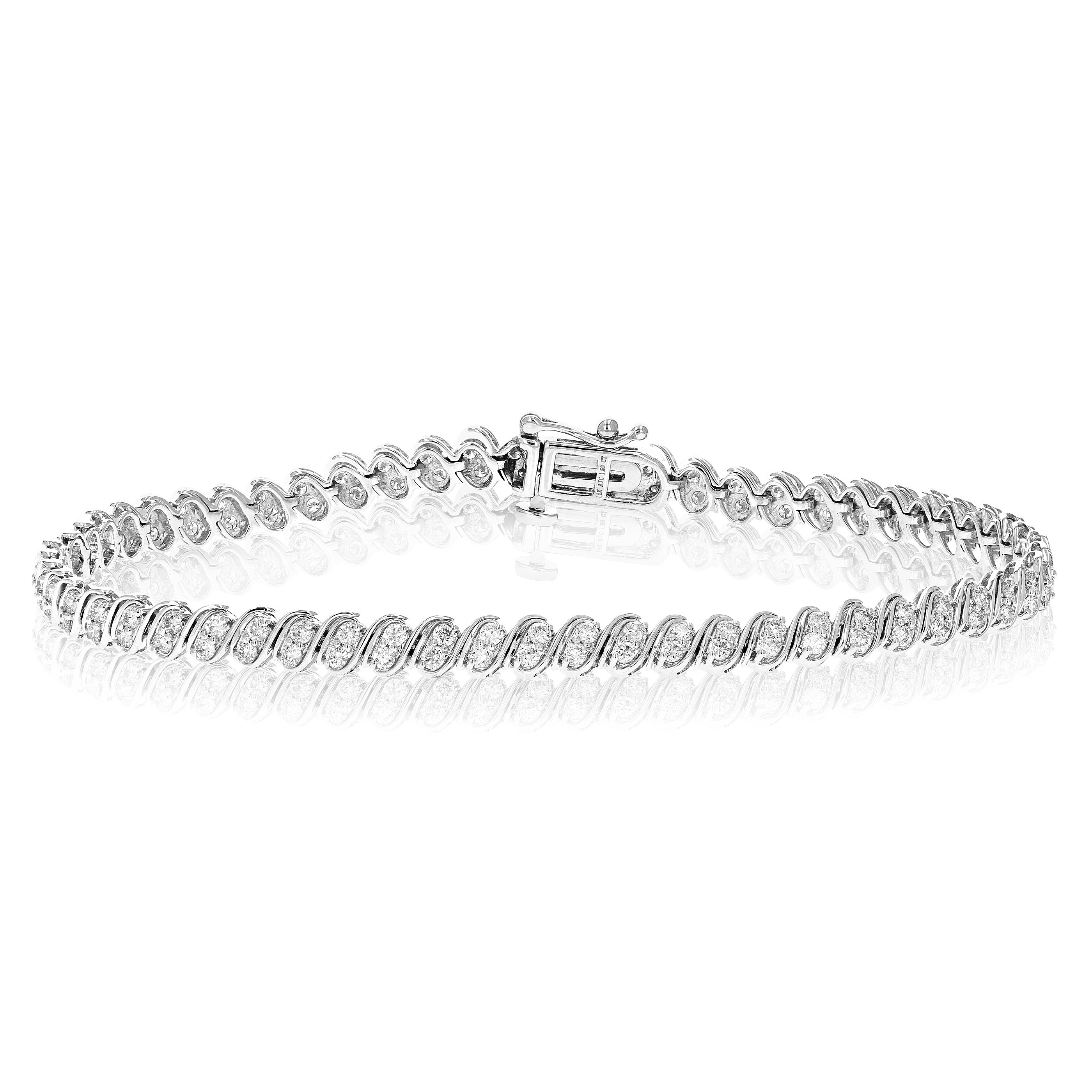 S Oval Link Tennis Bracelet