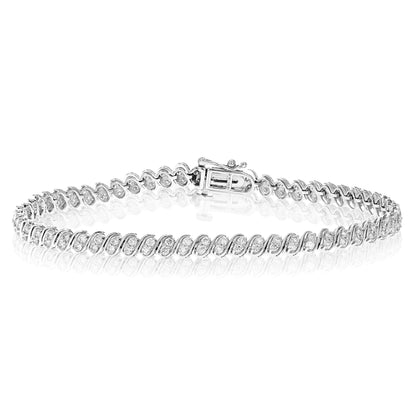 S Oval Link Tennis Bracelet