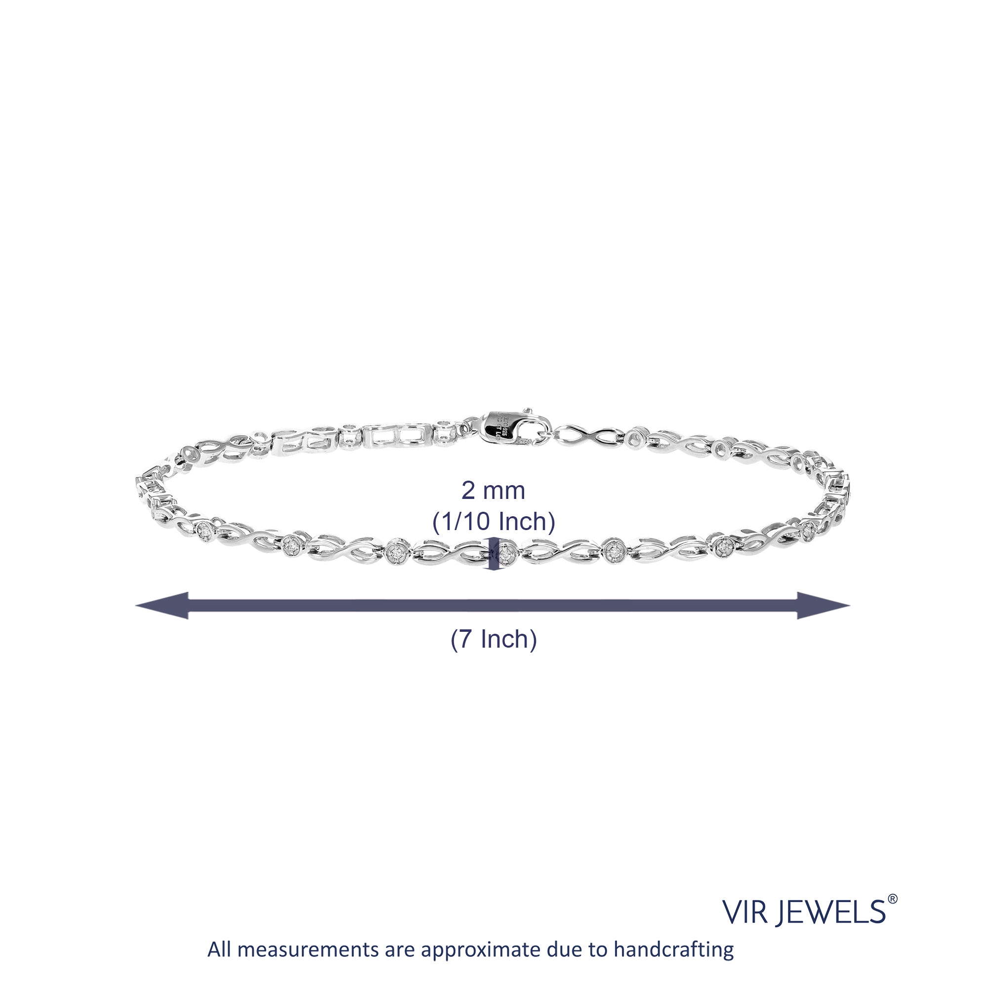 Diamond Infinity Round Station Bracelet