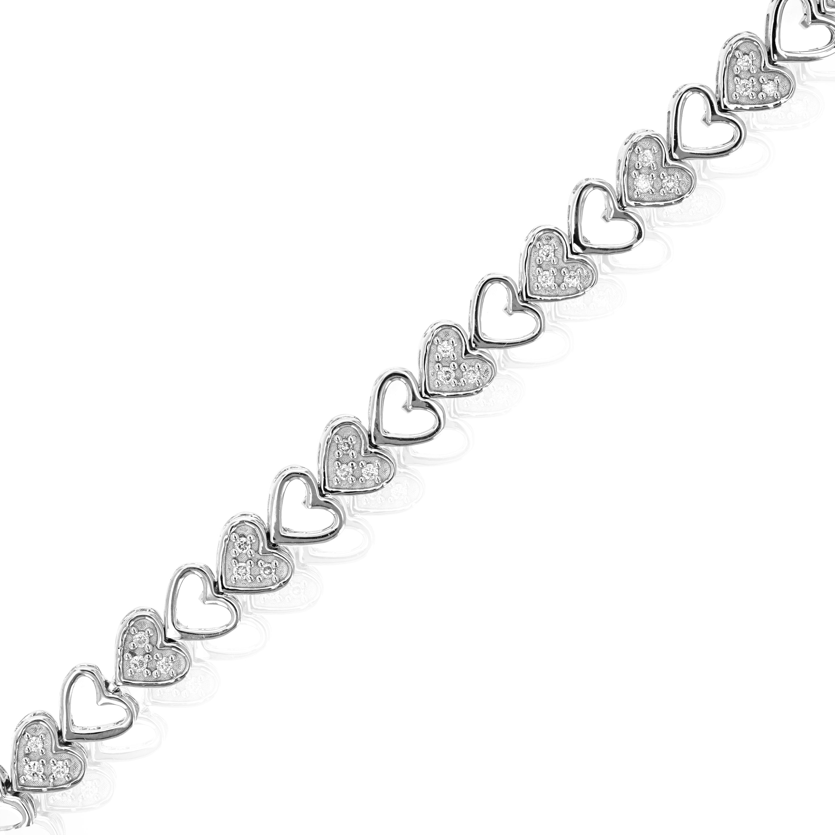 Heart Lab Diamond Bracelet