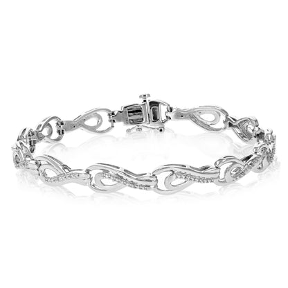 Tear Drop Chain Diamond Bracelet