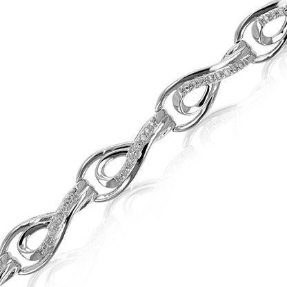 Tear Drop Chain Diamond Bracelet