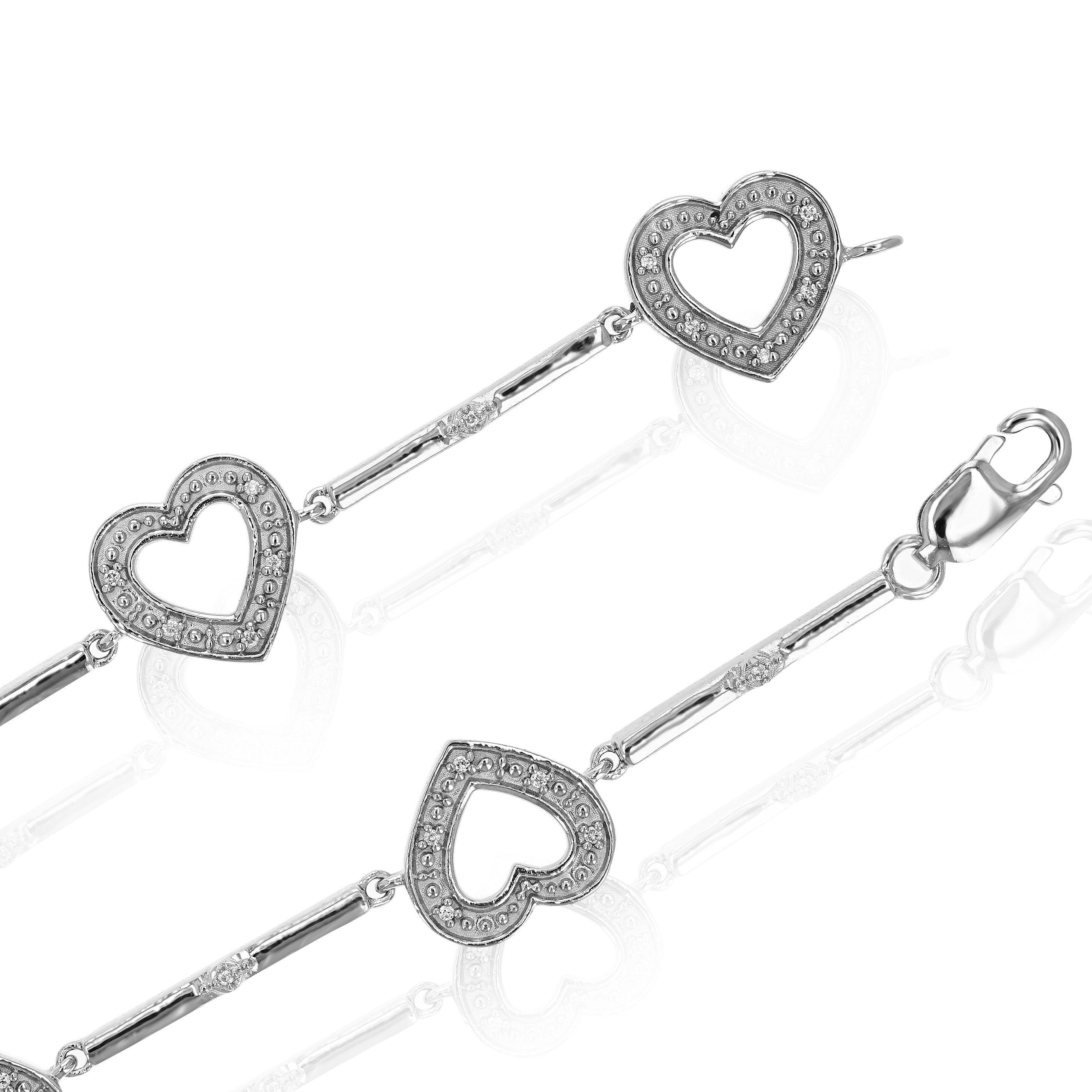 Heart Station Lab Diamond Bracelet