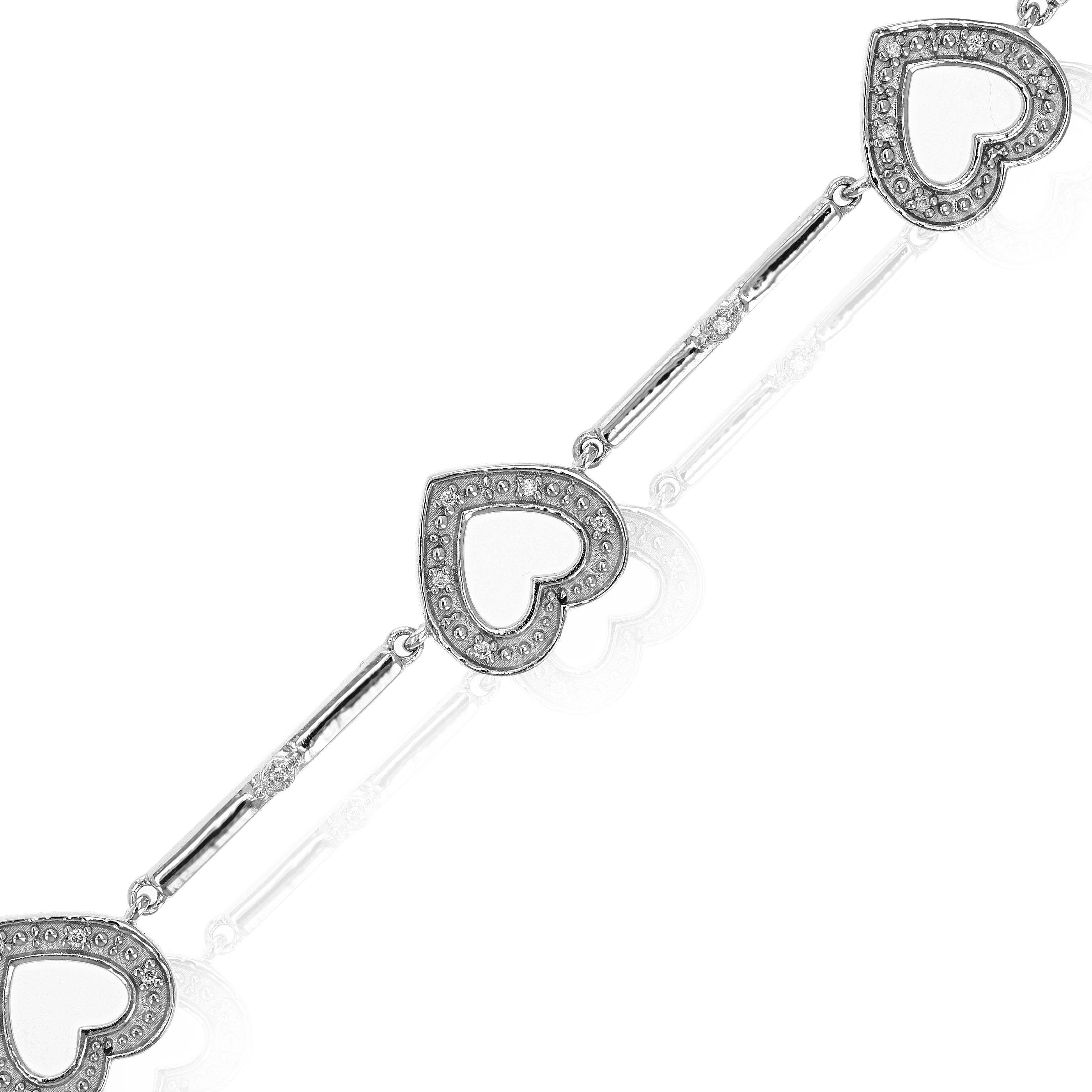 Heart Station Lab Diamond Bracelet