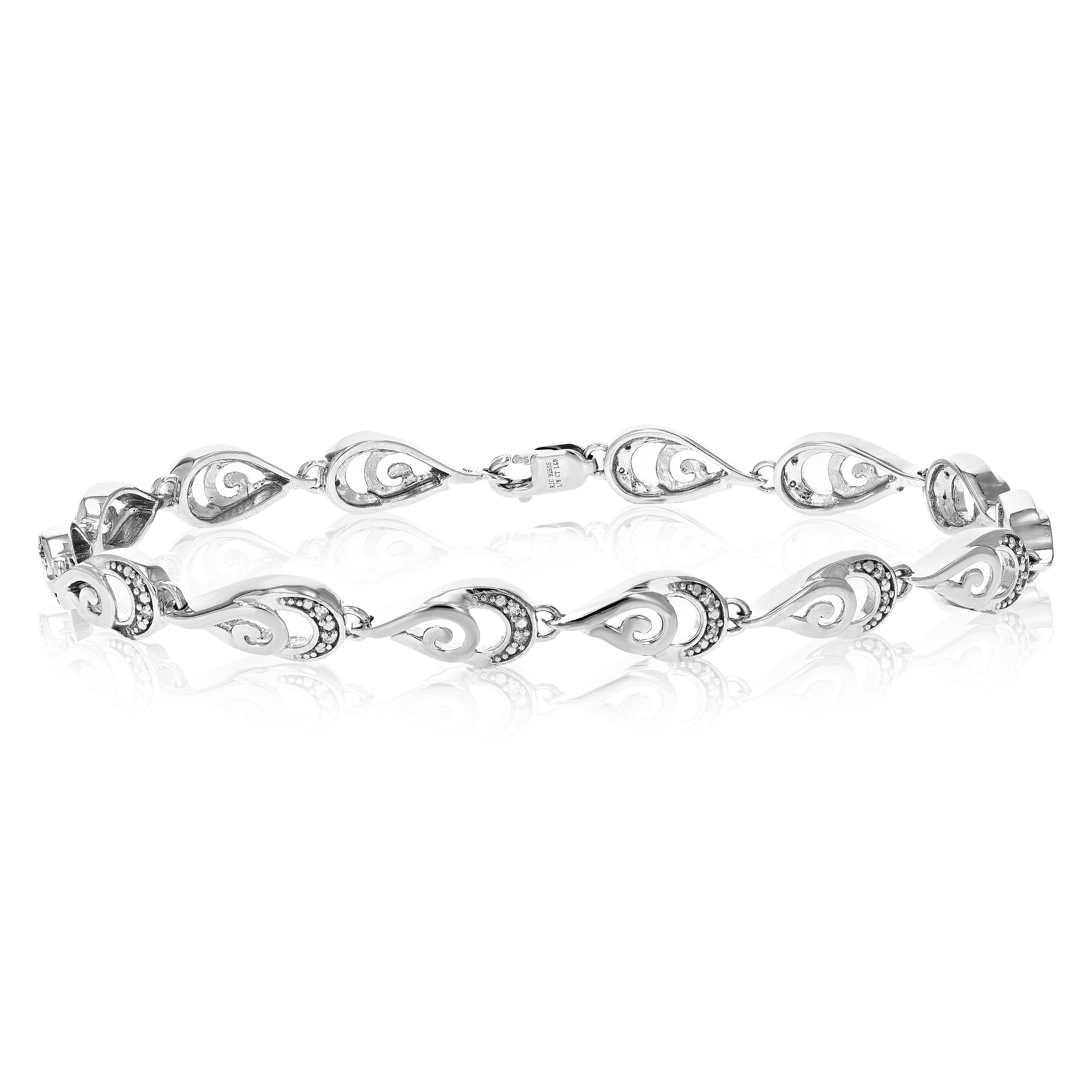 Double Drop Chain Diamond Bracelet