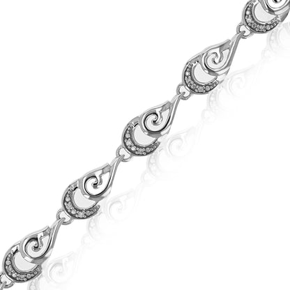 Double Drop Chain Diamond Bracelet