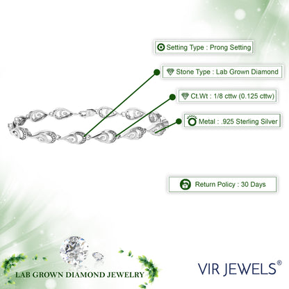 Double Drop Chain Diamond Bracelet