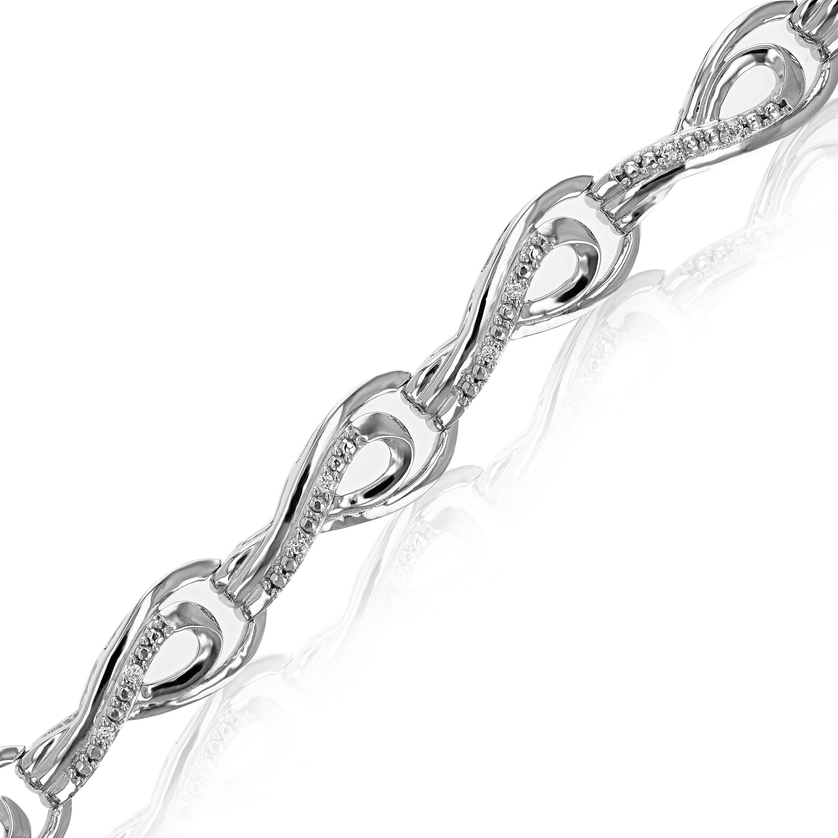 Tear Drop Chain Diamond Bracelet